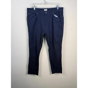 Peter Millar 36 x 30 Five-Pocket Pants Blue Cotton Flannel Luxury Golf Chino